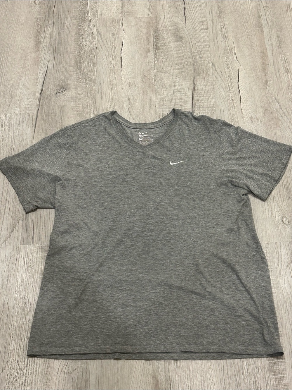Vintage Nike Gray V-Neck Short Sleeve Tee